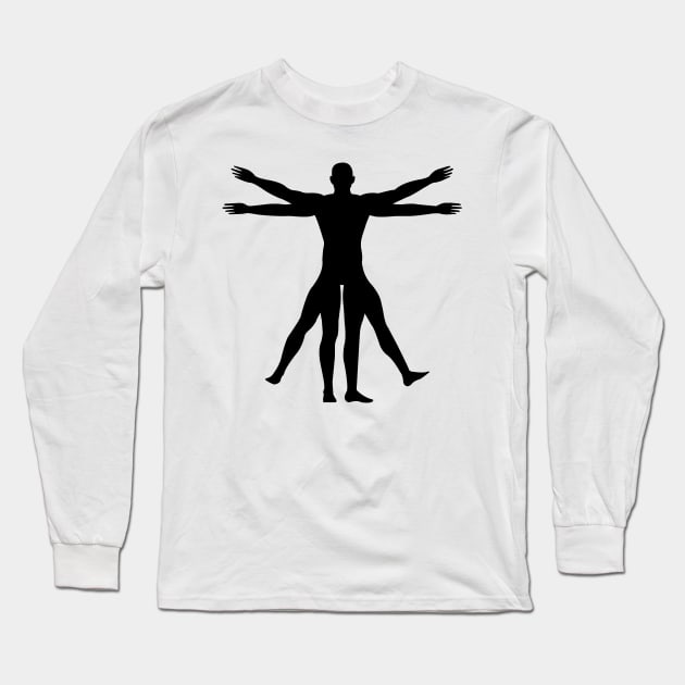 vitruvian man Long Sleeve T-Shirt by samzizou